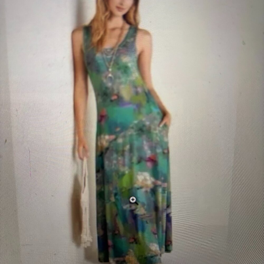 Soft Surroundings | Santiago Lakeview Dress | Aqua | 1X